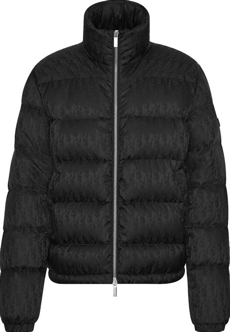 dior black puffer jacket|Dior oblique jacket hooded.